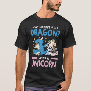 Camiseta Dividido Entre Dragões Apreciantes Ou Unicórnios U