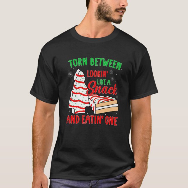 Camiseta Dividido Entre Parecer Como Um Snack E Comer Um (Frente)