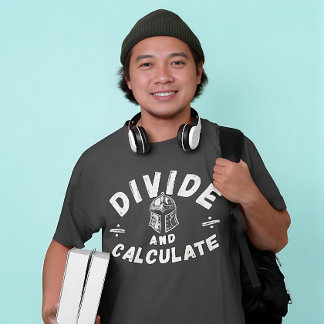 Camiseta Dividir e Calcular – Design Divertido de Guerreiro