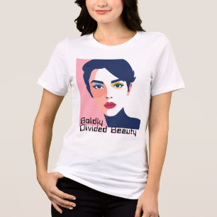 Camiseta Dividir Persona: Divisão de Cor Negrito
