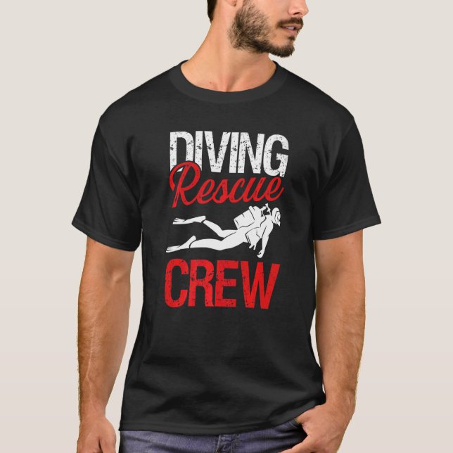 Camiseta Divin de salvamento de salvamento profissional de  (Frente)