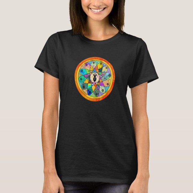 Camiseta Divine Feminine Colorful Boho Hippie Goddess Manda (Frente)