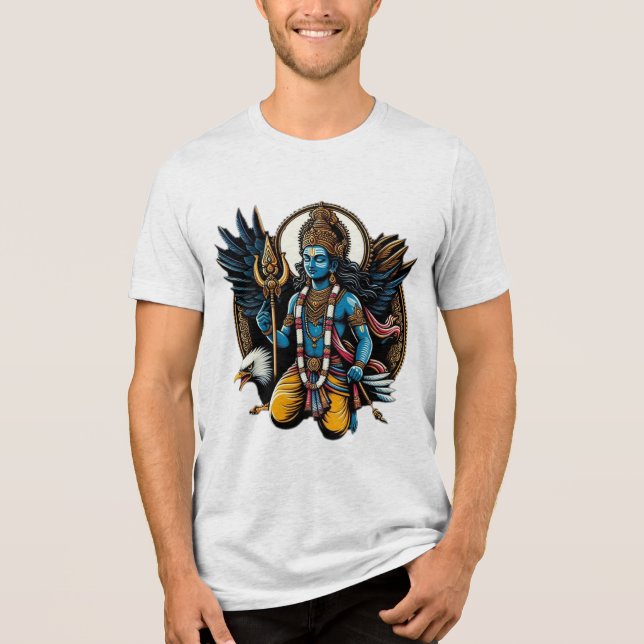 Camiseta Divine Guardian: Vishnu e Garuda (Frente)
