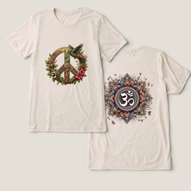 Camiseta Divine Harmony: The ॐ Mandala (Design Frente e Verso)