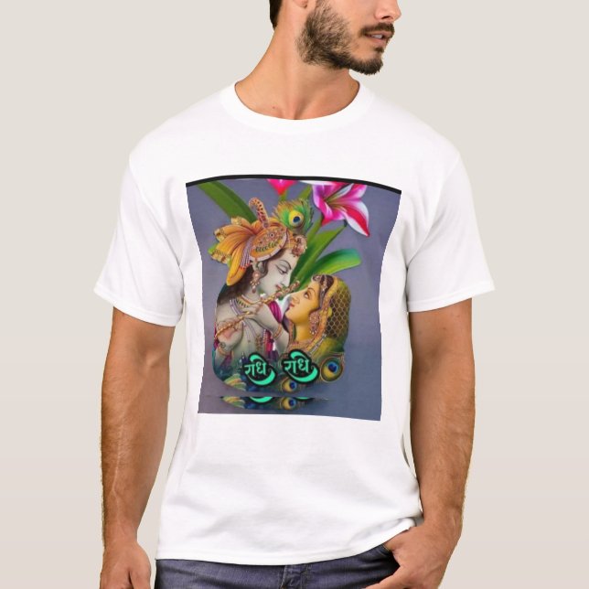 Camiseta "Divine Love - Radha Krishna Art Tee (Frente)