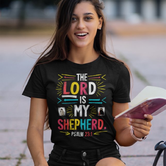 Camiseta Divine Shepherd: Arte Versa Bíblia (Criador carregado)