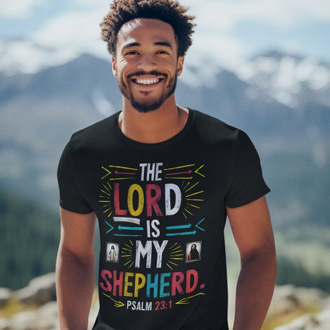Camiseta Divine Shepherd: Arte Versa Bíblia (Criador carregado)