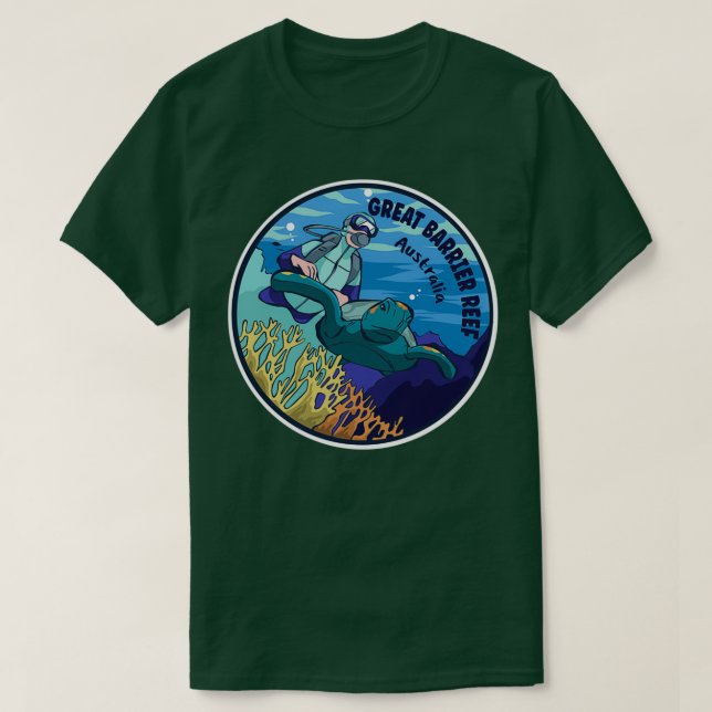 Camiseta Diving In Great Barrier Reef Australia (Frente do Design)