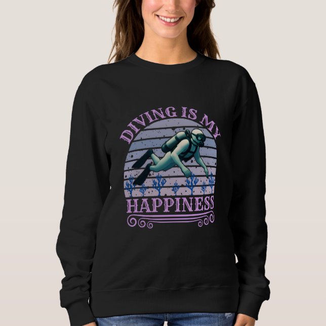 Camiseta diving is my happiness (Frente)