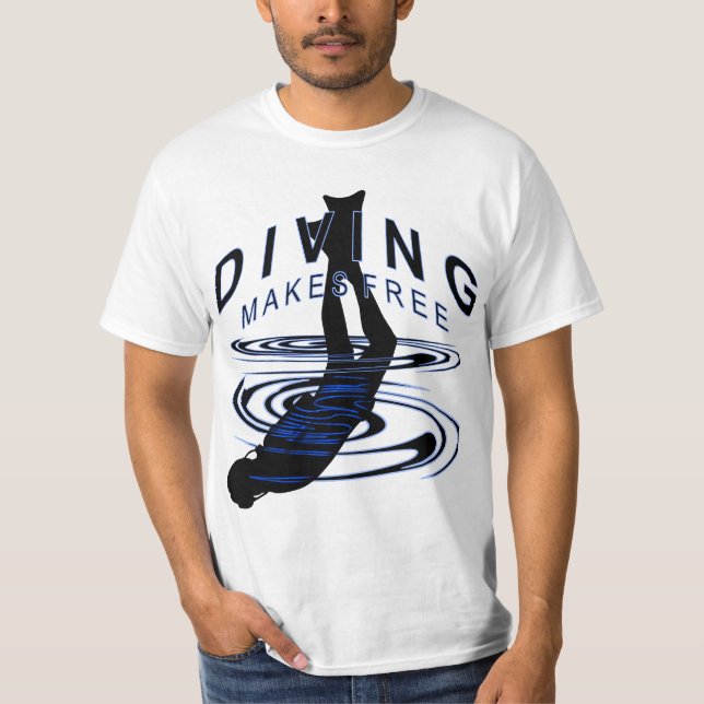 Camiseta Diving makes free - für alle Tauchfans (Frente)