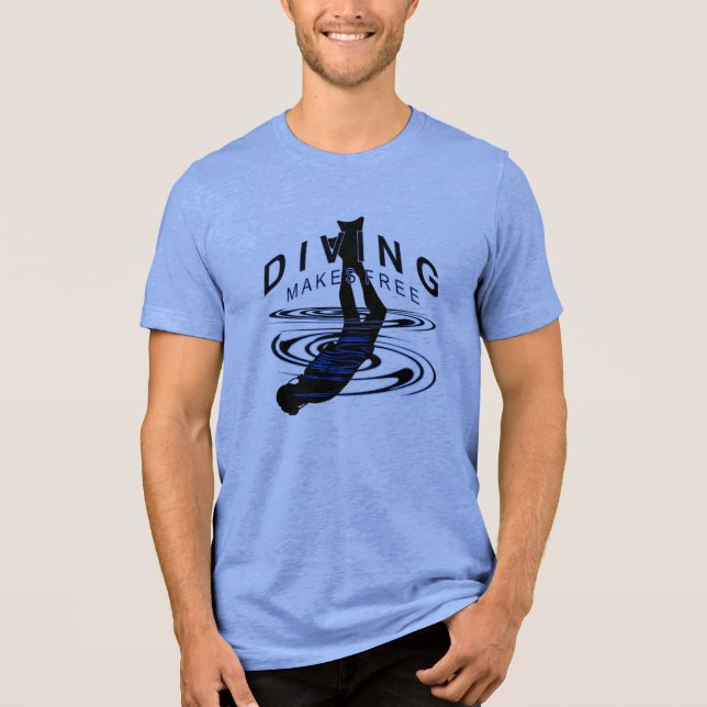 Camiseta Diving makes free - Tauchen macht frei (Frente)