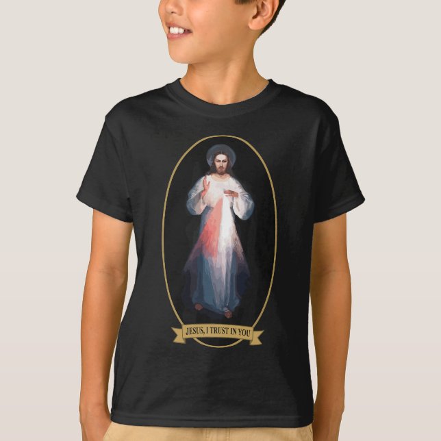 Camiseta Divino Compaixão, Jesus, eu confio em você (Frente)