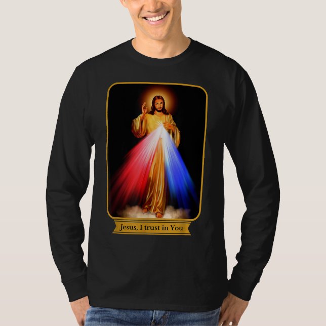 Camiseta Divino Compaixão Jesus Eu Confio Em Você Católico (Frente)