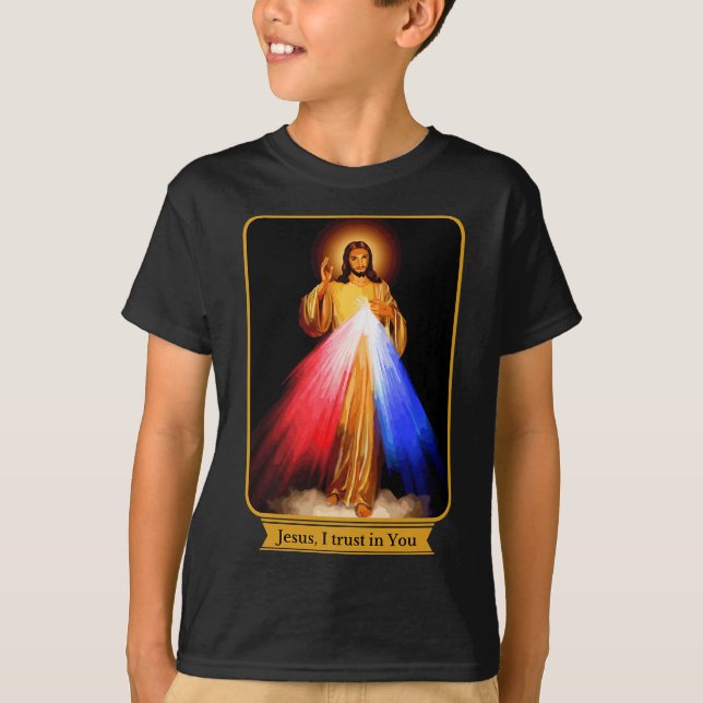Camiseta Divino Compaixão Jesus Eu Confio Em Você Católico (Frente)