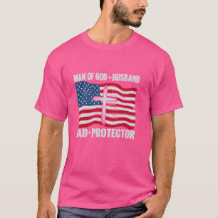 Camiseta Divino Homem de Deus Protetor do Pai Marido dos EU