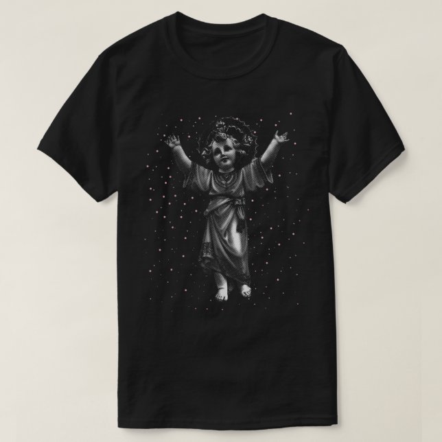 Camiseta Divino Nino Jesus Christian Icon Catholic Symbol B (Frente do Design)