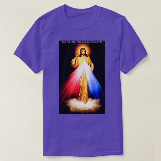 Camiseta Divino Senhor Compaixão Jesus Eu confio em você (Frente do Design)