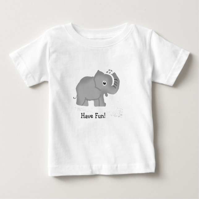 Camiseta Divirta-Se, Bebê Elefante (Frente)