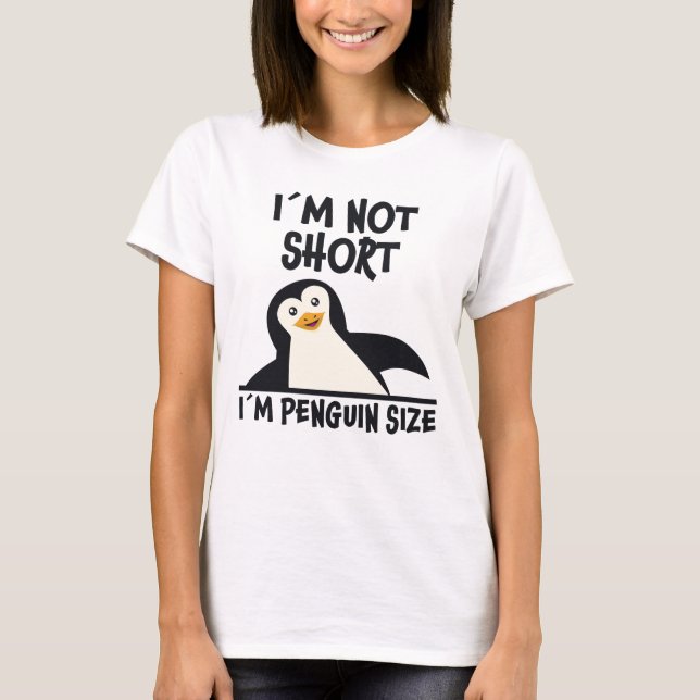 Camiseta Divirta-se Penguin Citando Design Pequeno Presente (Frente)