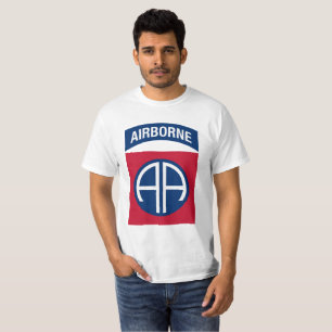 Camiseta Divisa de Veterano Militar da 82ª Divisão Aerotran