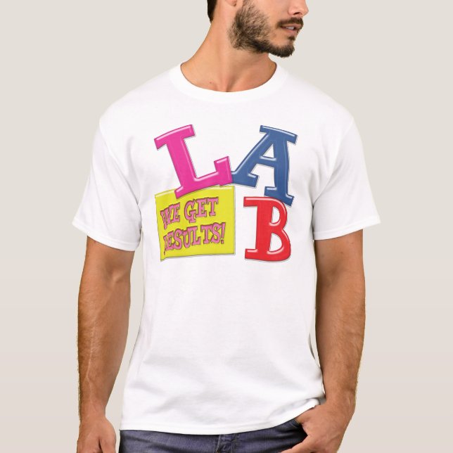 CAMISETA DIVISA DO LABORATÓRIO - NÓS OBTEMOS RESULTADOS - (Frente)