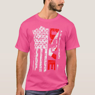 Camiseta Divisão De Bandeiras Dos Eua Em 4 De Julho De Scub