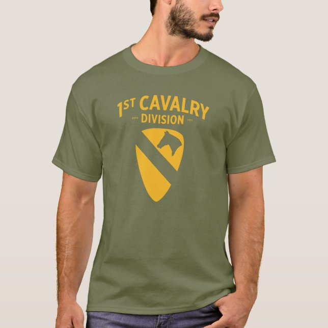 Camiseta Divisão de Cavalaria 1rua - Primeiro Crachá da Equ (Frente)