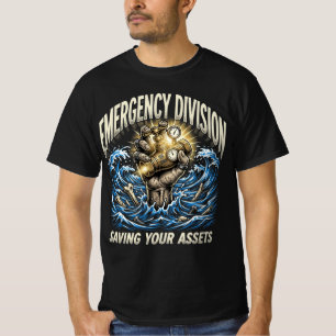 Camiseta Divisão de Emergência Salvando Seus Ativos Present
