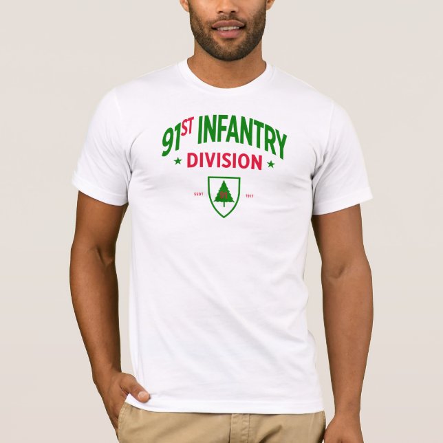 Camiseta Divisão de Infantaria da rua 91 - Divisão Oeste Se (Frente)