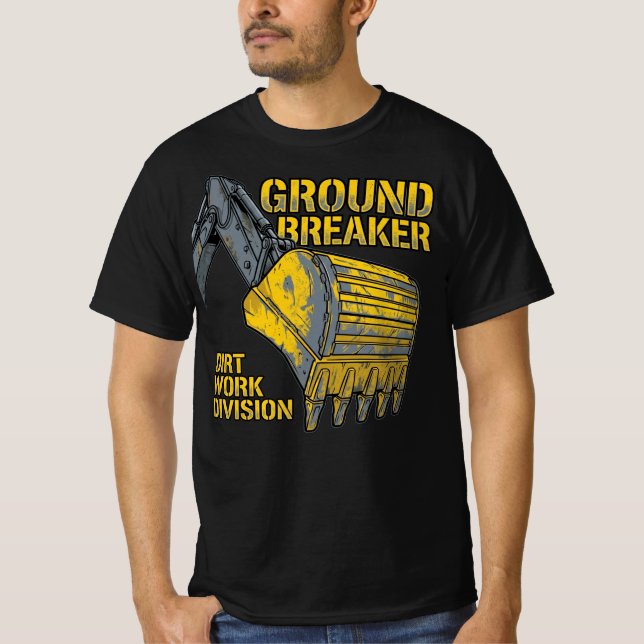 Camiseta Divisão de Obras de Terraplenagem da Ground Breake (Frente)