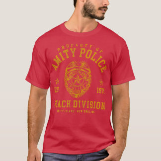Camiseta Divisão de Praia da Polícia de Amity Island