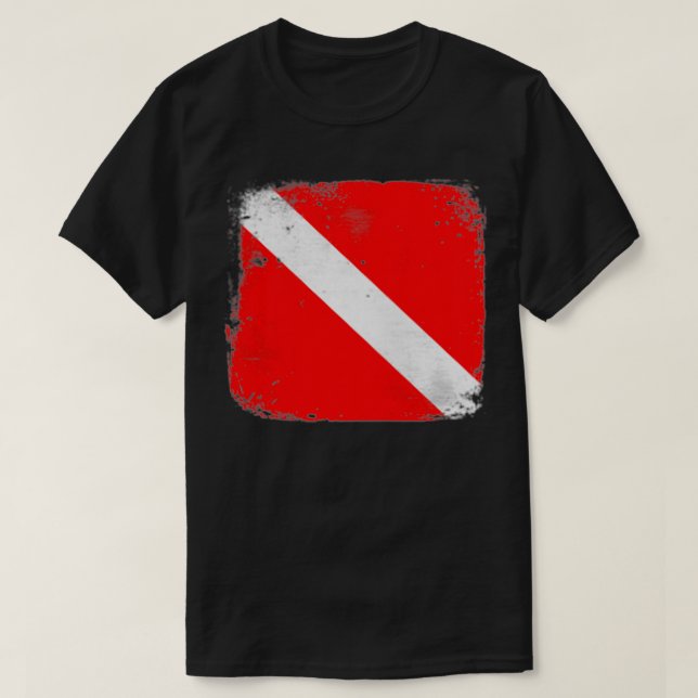 Camiseta Divisão de Sinalizador de unidade SCUBA Divemaster (Frente do Design)