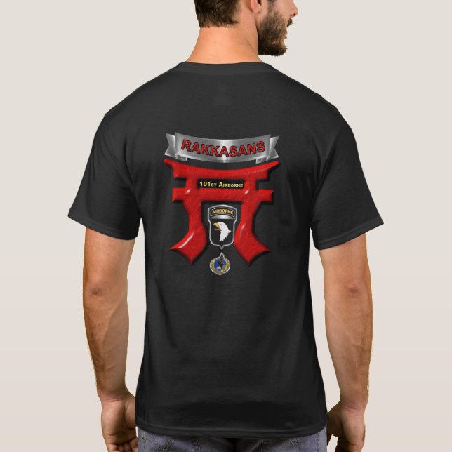 Camiseta Divisão de Transportes Aéreos de 1010 Rakkasans (Verso)