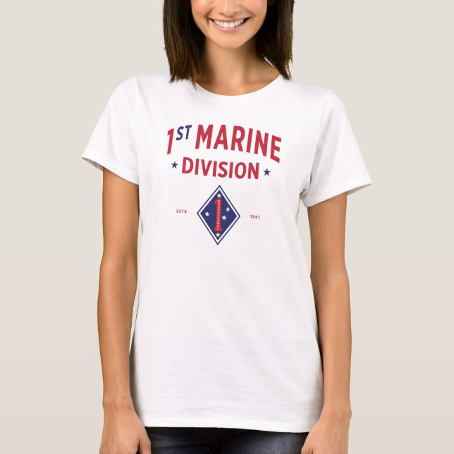 Camiseta Divisão Marinha de 1ruas - Mulheres Militares dos  (Frente)