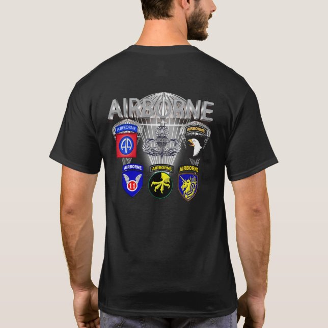 Camiseta Divisões Aéreas do Exército Passadas e Presentes (Verso)