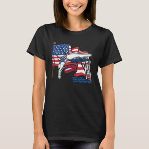 Camiseta Divisor de borda do sinalizador nos Estados Unidos