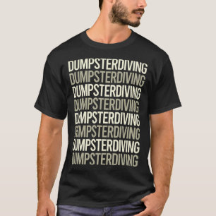 Camiseta Divisor de Dumpster de Texto Branco