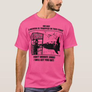 Camiseta Divisor de Gaiola Branca de Tubarão Excelente Amig