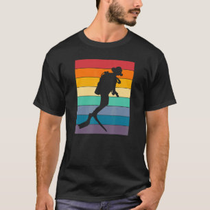 Camiseta Divisor de mergulho Scuba Vintage em desgaste