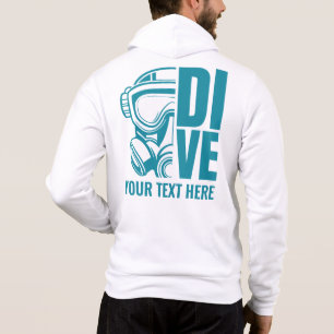 Camiseta Divisor de Scuba de Nome e Local Personalizado
