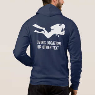 Camiseta Divisor de Scuba de Nome e Local Personalizado