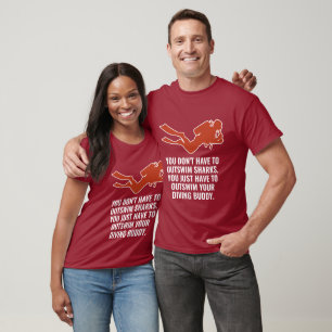 Camiseta Divisor de Scuba de Nome e Texto Personalizado