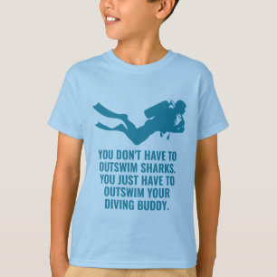Camiseta Divisor de Scuba de Nome e Texto Personalizado