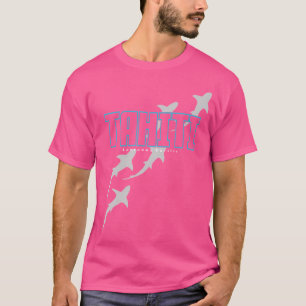 Camiseta Divisor De Scuba De Tubarão De Tahiti Com Tubarões