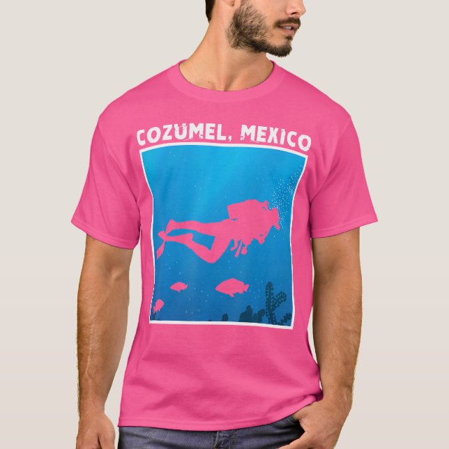 Camiseta Divisor de Scuba do Cozumel México (Frente)