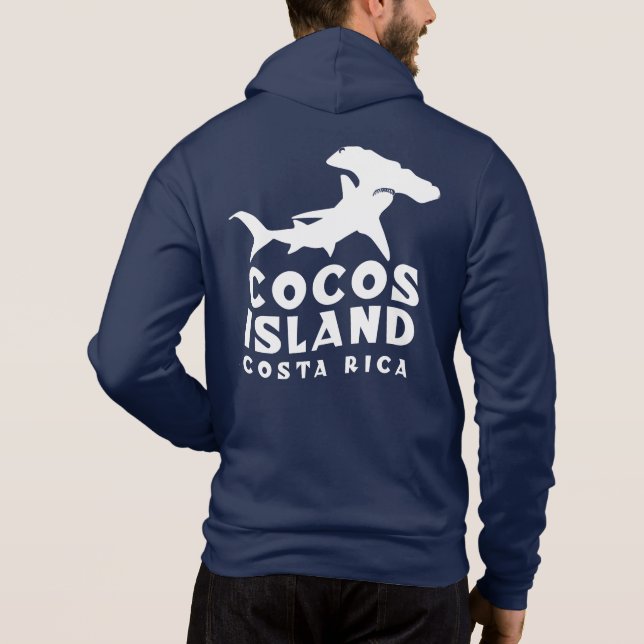 Camiseta Divisor de Tubarões na Costa Rica da Ilha Cocos (Verso)