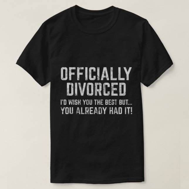 Camiseta Divorce Divorciado Celebrar o Novo Presente de Par (Frente do Design)