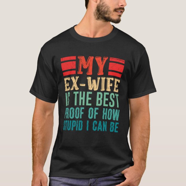 Camiseta Divorce Party cool Ex Husband Happily Divorced Men (Frente)