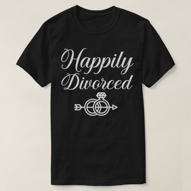 Camiseta Divorciada Felizmente, Divorciada Funny Divorce, P (Frente do Design)