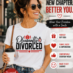 Camiseta Divorciado Agradavelmente Celebração Divertida de